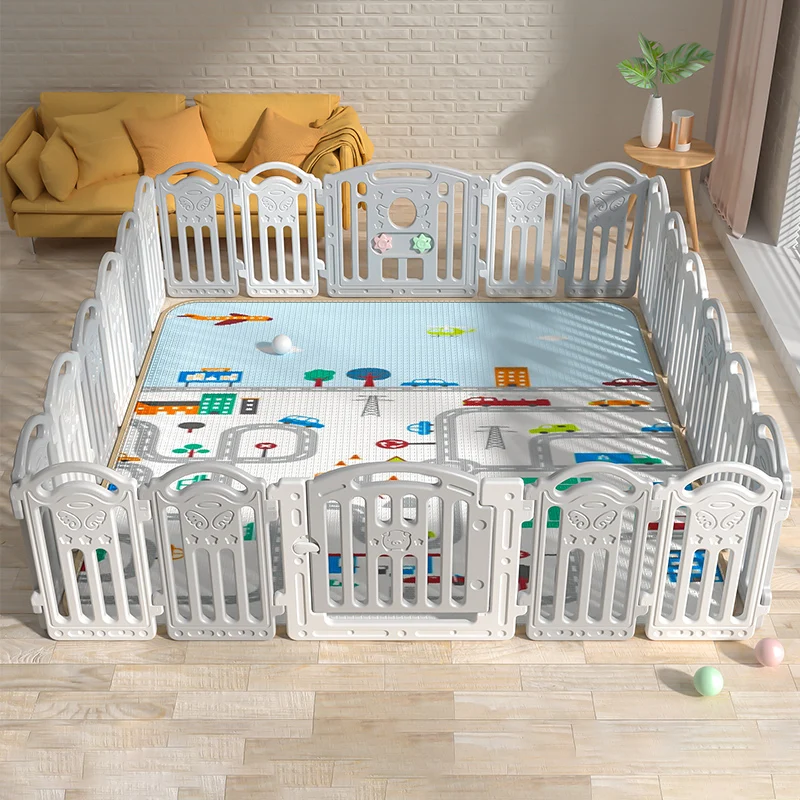 20+2 Supplies products Kids Play Pen Fence Indoor Plastic Playard toddler Baby Fence Playpen for Children