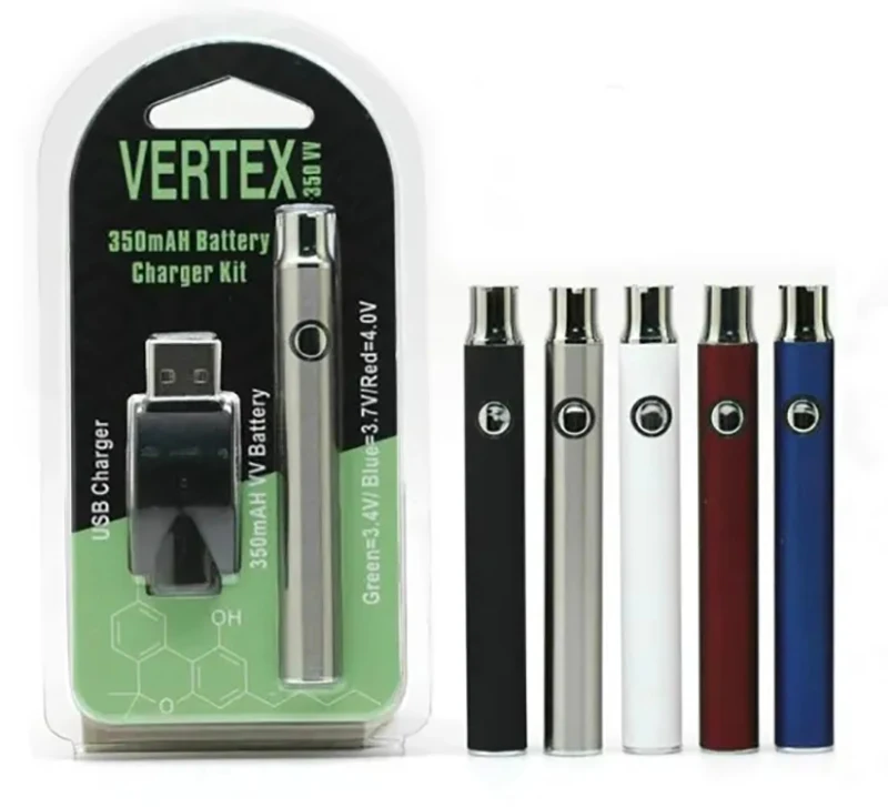  350 мАч 650 900 Vertex переменное напряжение 510 Cbd Vape аккумуляторная батарея для предварительного нагрева с кнопкой светодиодной