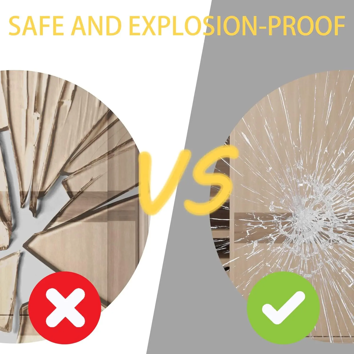 Round Modern round Bathroom LED Mirror Backlit Lighting Touch Sensor Illuminated Rectangular Design Aluminum back Defogger Hotel