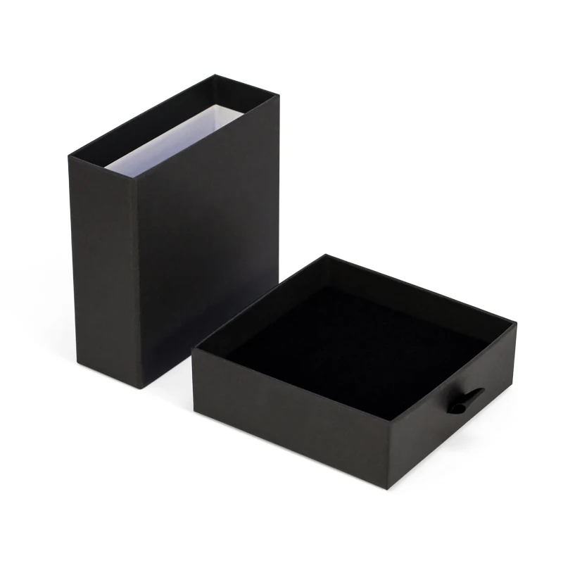luxury branded pull slide out open sleeve box packaging jewelry drawer sliding gift box packaging with handle