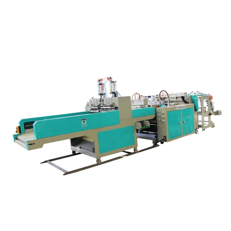 
HDPE Polythene Carry Plastic Bag Cutting Tshirt Shoping Bag Making Machine 