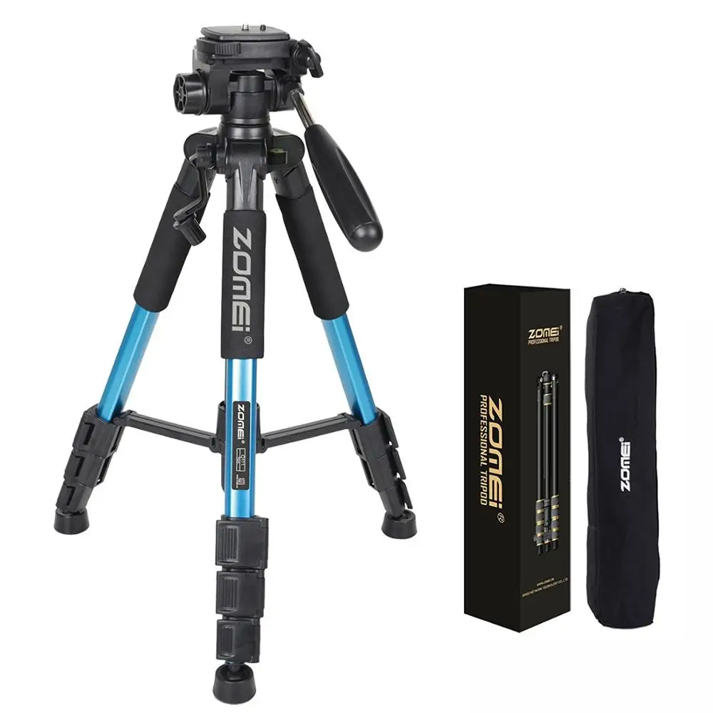 Zomei Q111 Высокое качество алюминий синий камера штатив Стенд цифровой DSLR свет Вес телескопическая