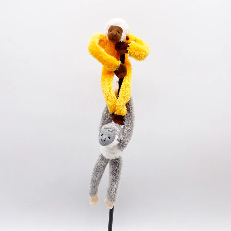 custom soft toy long tail long arms and legs magnet  rhesus monkey refrigerator magnets plush fridge magnet monkey