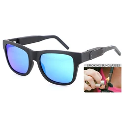 LEK Unique Cool Ready To Ship Dropshipping New Style Acetate Wood Smoking Shades Smokable Pipe Sunglasses
