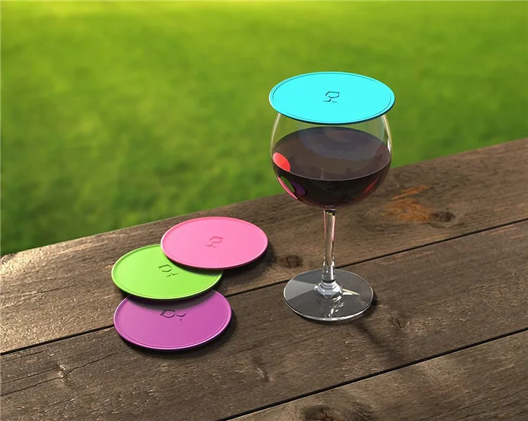 10cm outdoor drink top covers custom logo reusable wine glass silicon drink covers silicone drinking glass cover