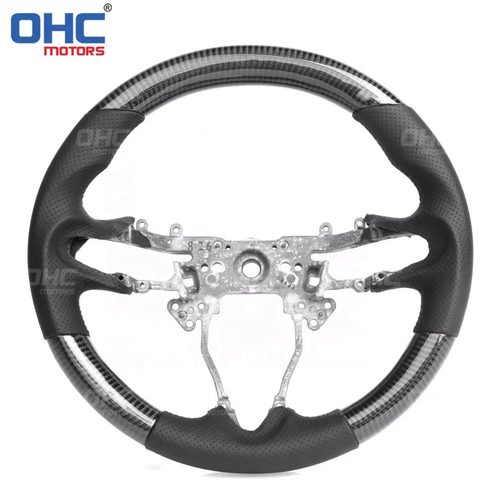 Реальное углеродное волокно рулевое колесо подходит для Honda Civic 2006 2007 2008 2009 2010 2011 OHC MOTORS