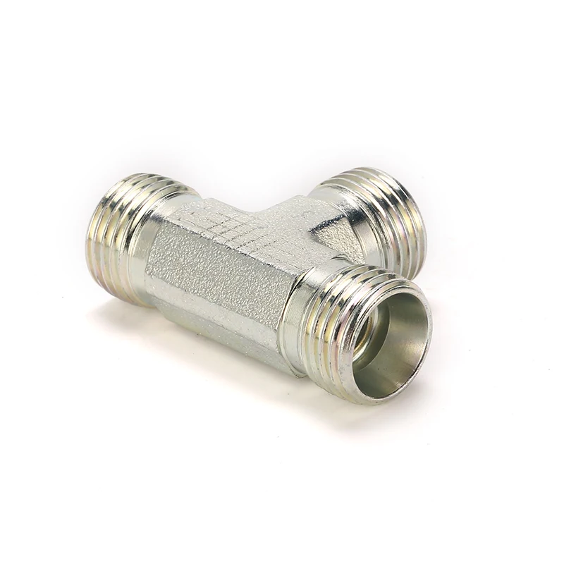 high quality metric male thread carbon steel/brass tee pipe fitting