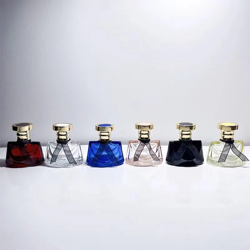 Manufacture Custom Cheap Matte Black White 50ml 100ml Perfume Empty Glass Bottle 50 75 100 ml with Crimp