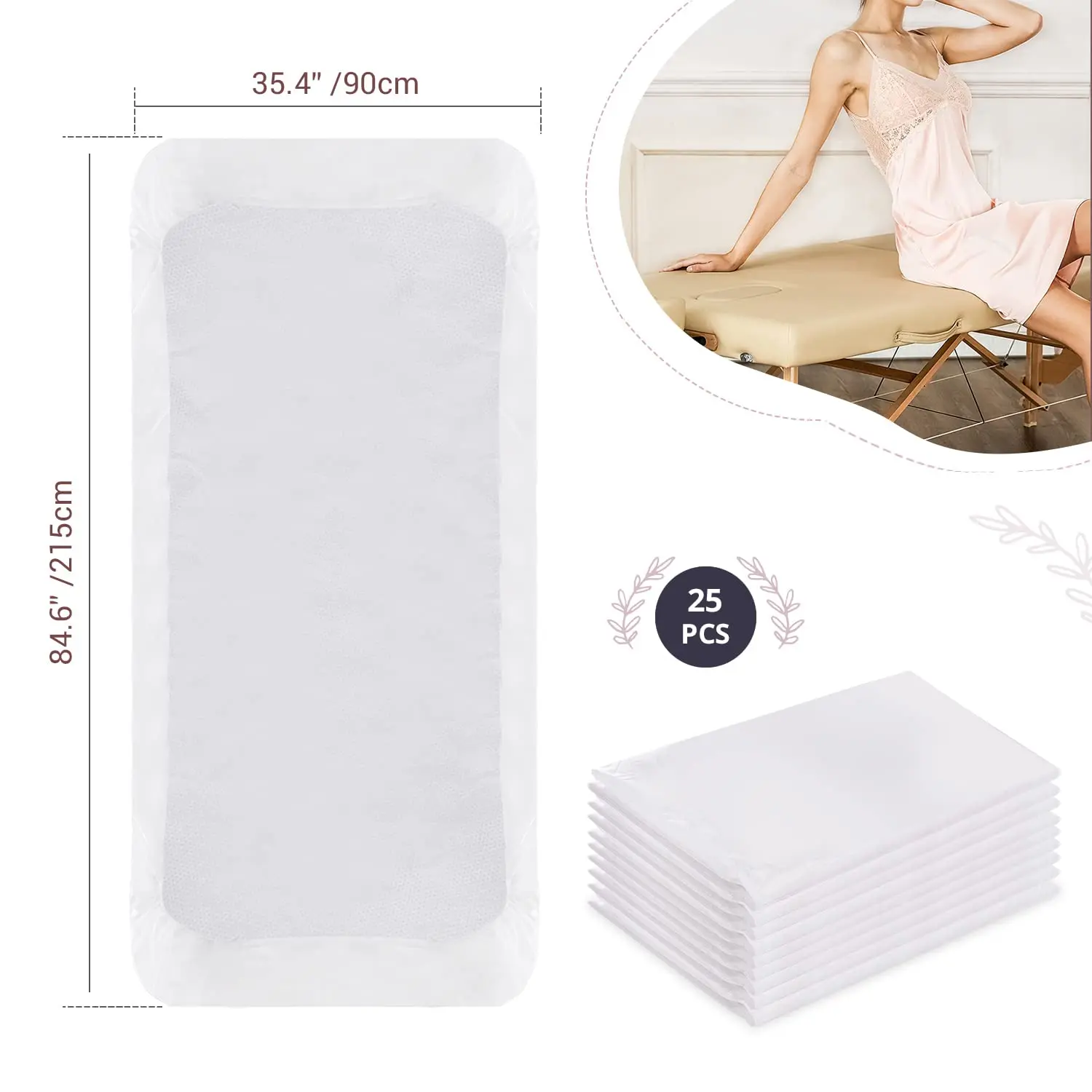 Bed Sheet Beauty Massage Bed Fitted disposable bed Cover Polyester Elastic Rubber Band Massage Spa Treatment Cover