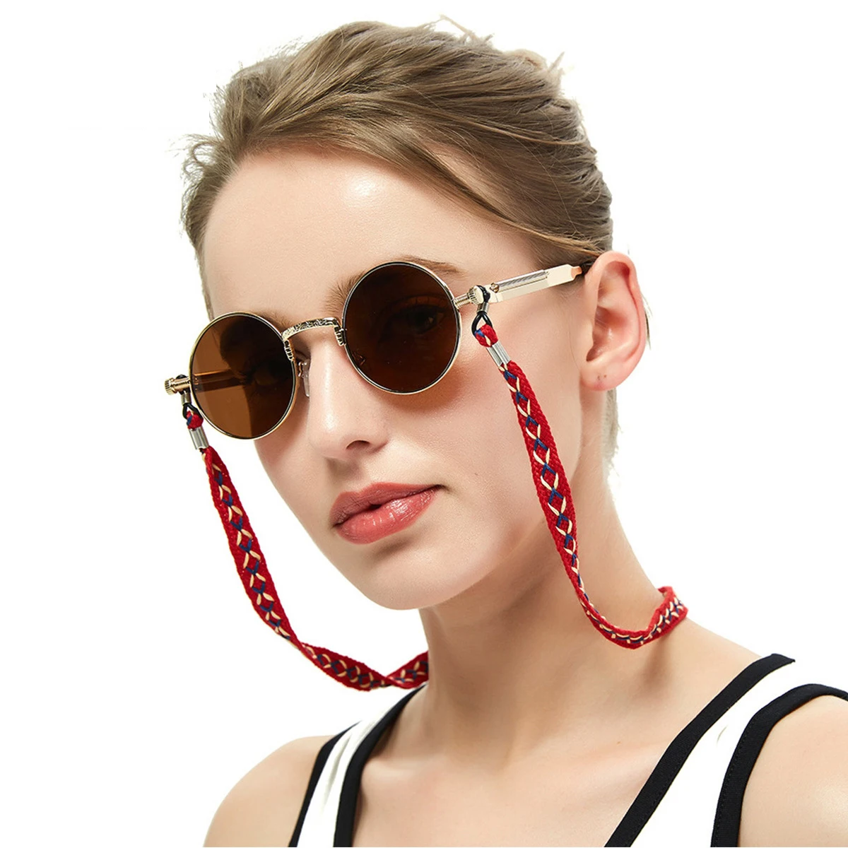 Glasses Chain Holders Ethnic Style  Eyewear Lanyard Retainer Cord Korea Style Vintage Sport Sunglasses Strap