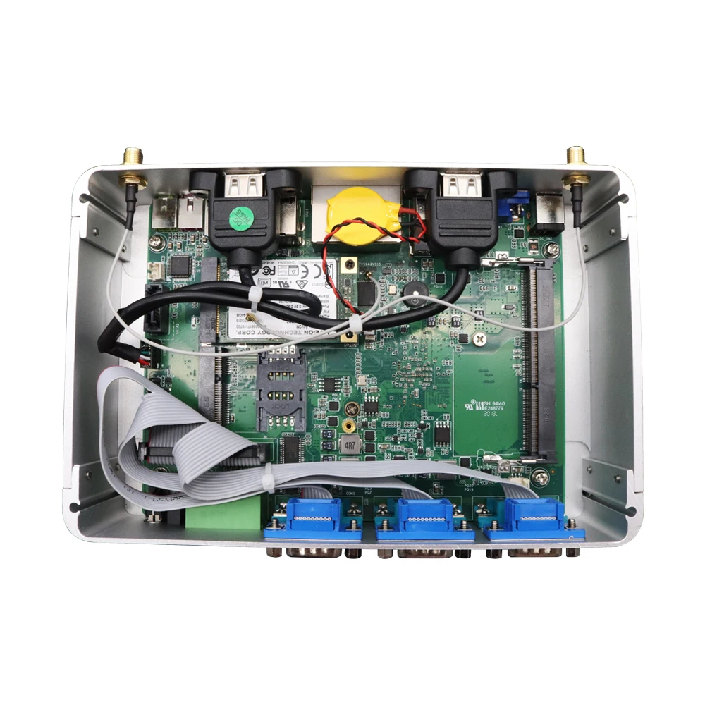  Промышленный компьютер Eglobal Wins10/Linux Intel Celeron j1900 безвентиляторный мини-ПК с DDR3 2LAN 6COM 1 * HD VGA