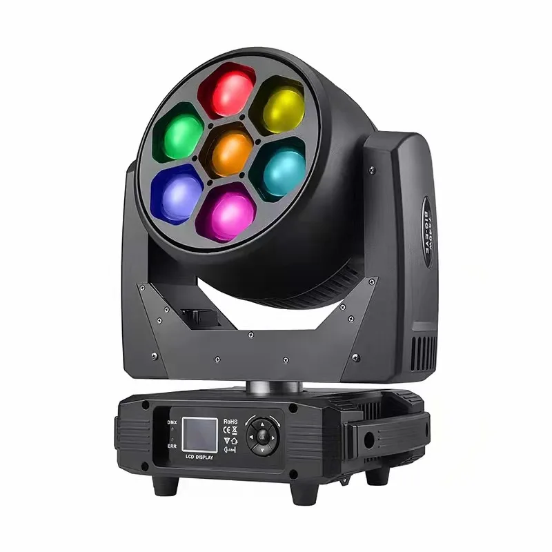 Bee eye 7x40W rgbw 4in1 zoom led moving head stage light dj disco DJ party light