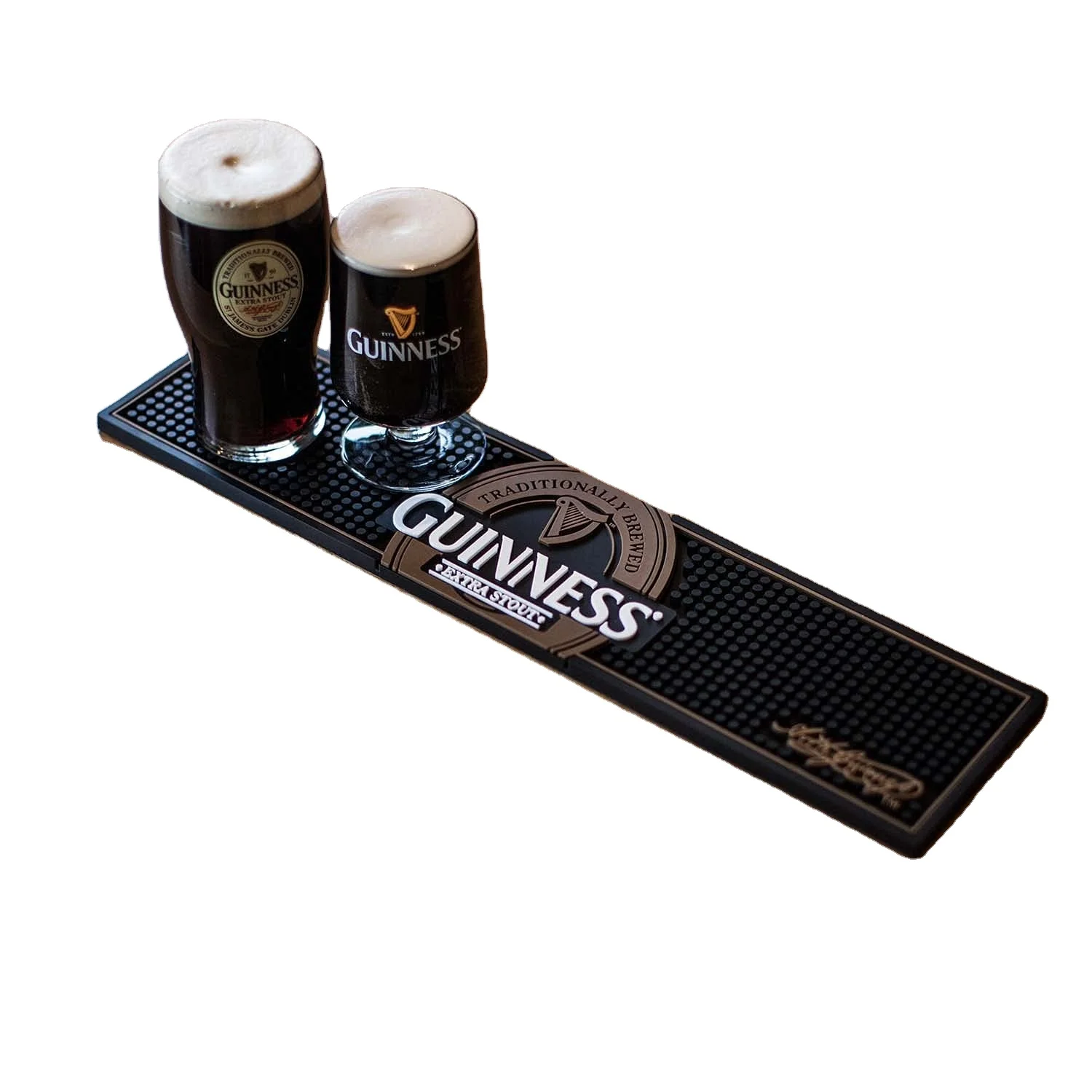 Logo Custom Bar Rail Mat Custom Branded Guinness Bar Runner Mats