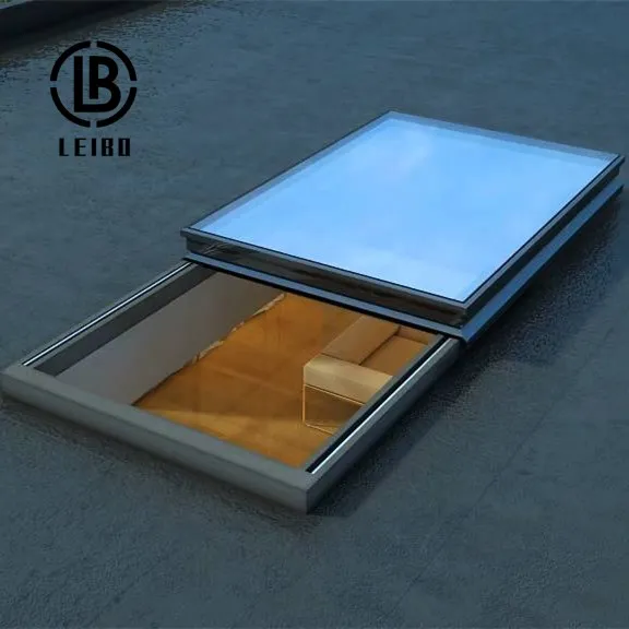 Top Window Glass Glazed Sliding Opening Pyramid Skylight For A Flat Roof Extension Pyramid Roof Window