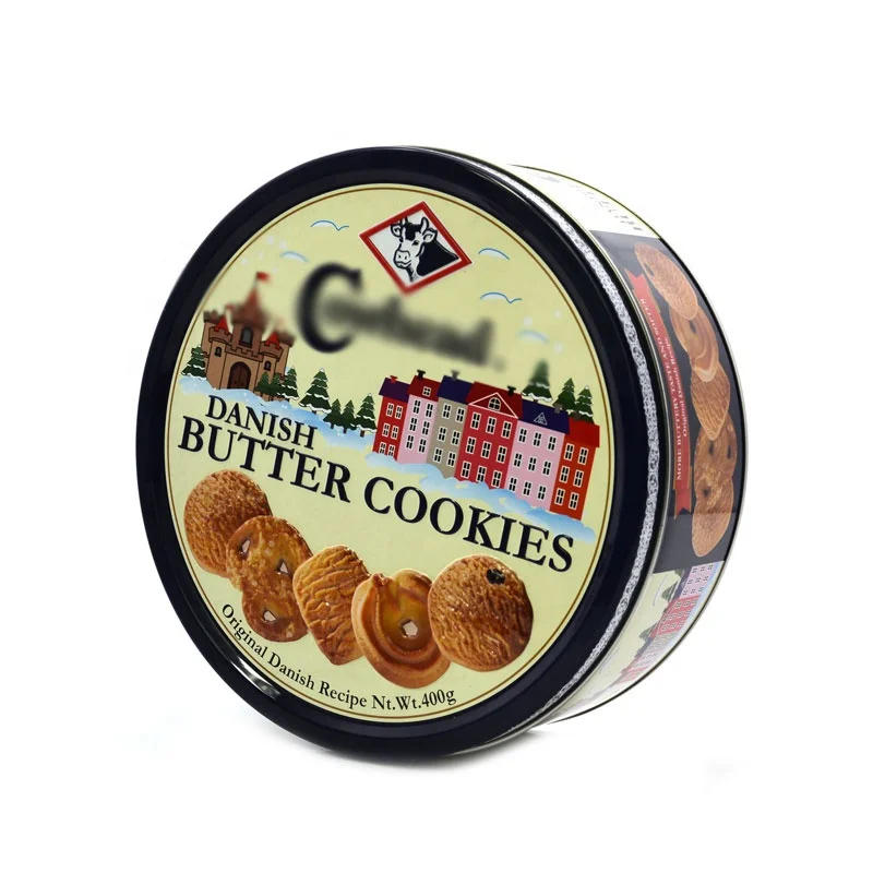 Custom Tinplate Empty Food Grade Cookie Biscuit Chocolate Metal Cans Sweets Cake Metal Tins
