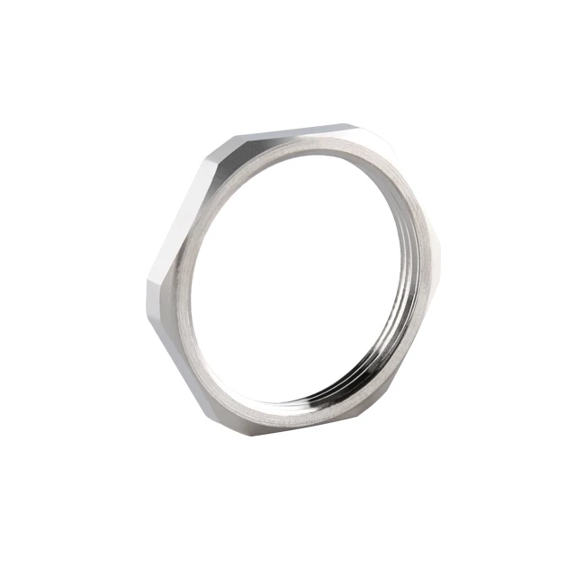 Nickel-plated Brass Metric Thread PG Thread Metal Lock Nut