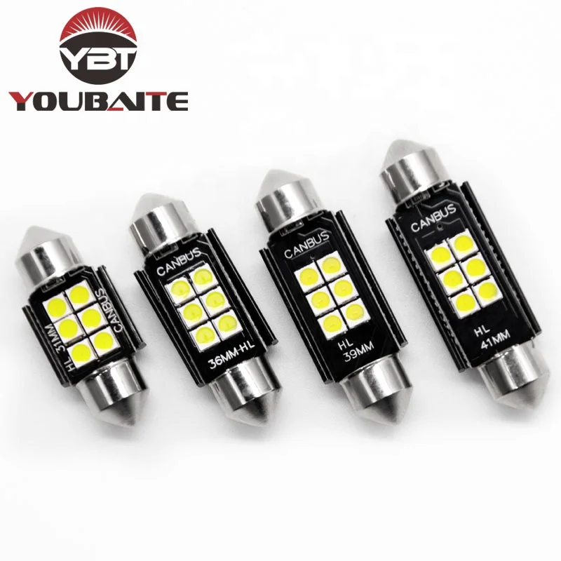 Signal Lamp C5W Led Canbus interior reading lamp Festoon 6SMD 3030 31mm 36mm 39mm 41mm  LED Dome License Plate Lights