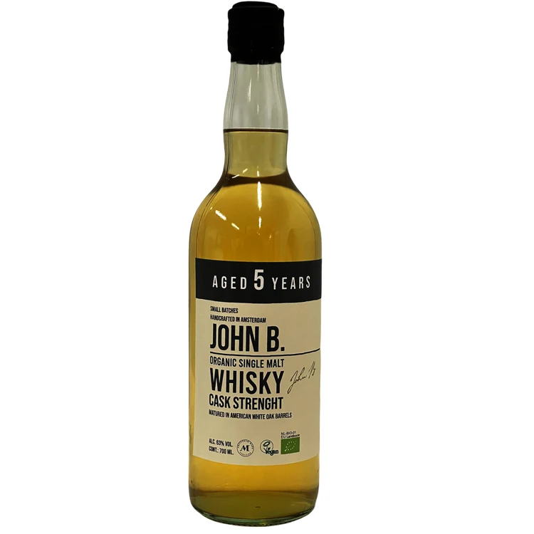 Односолодовый виски 5 y.o., Cask Strength, alc. 63% Том, бутылка 700 мл, бренд John B. Органический Сертифицированный