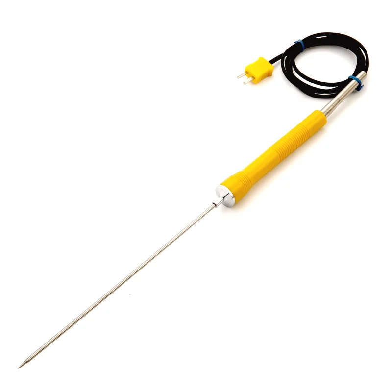 Food surface temperature sensor k type thermocouple with sharp needle probe and connector