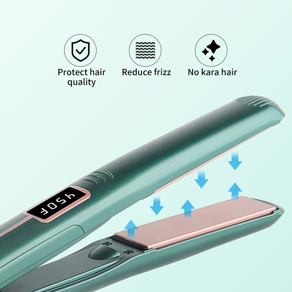 PRITECH Coating Fast Heating Electric Hair Straightener Planchas De Cabello Dual Voltage Ceramic Flat Iron LED Customized 48W
