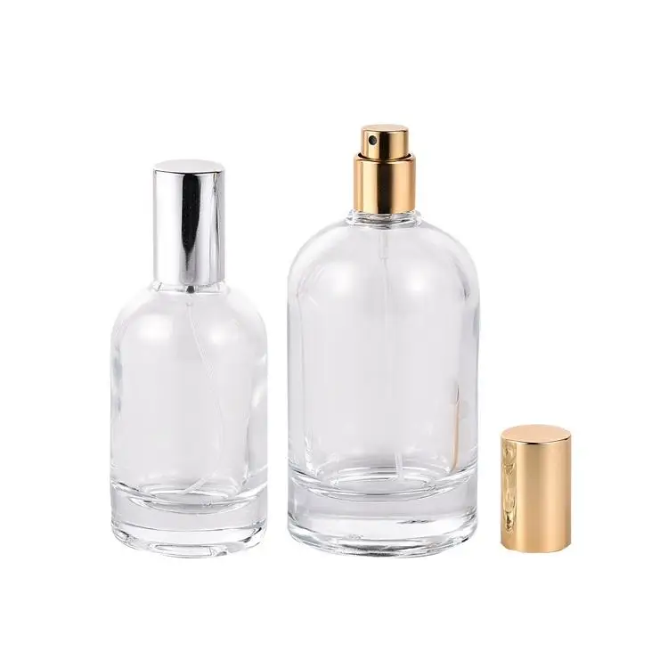 New style Luxury Custom 30ml 50ml Empty refillable Glass Perfume Bottles transparent perfume glass spray bottle