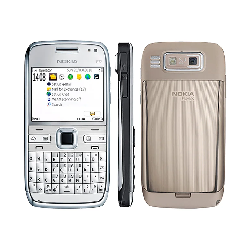 Hot Selling Original  for Nokia  E72 Mobile Phones 3G Wifi 5MP Unlocked Cellphone Keyboard for Nokia E72 Mobile