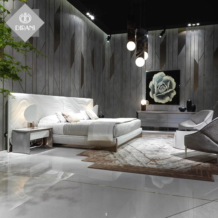 Popular Modern Design Wooden Luxury Style Nightstand Bedside Table with Drawer