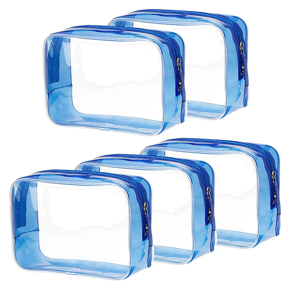 
Custom Printed Logo Online Recycle Plastic Korean Carry Toiletries Packing Pouch Zipper Clear Pvc Tote Make Up Bag Manufacturer 