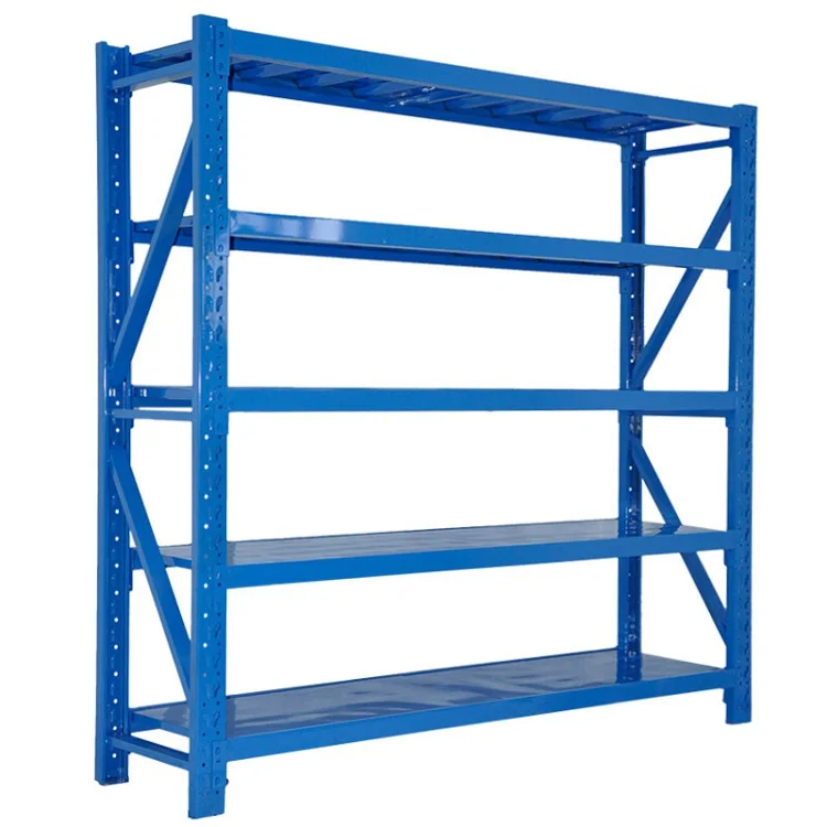 Натуральная полки дисплея Boltless металлические стальные хранения легкая конструкция простая сборка полка под небольшую нагрузку для склада HJQ-206