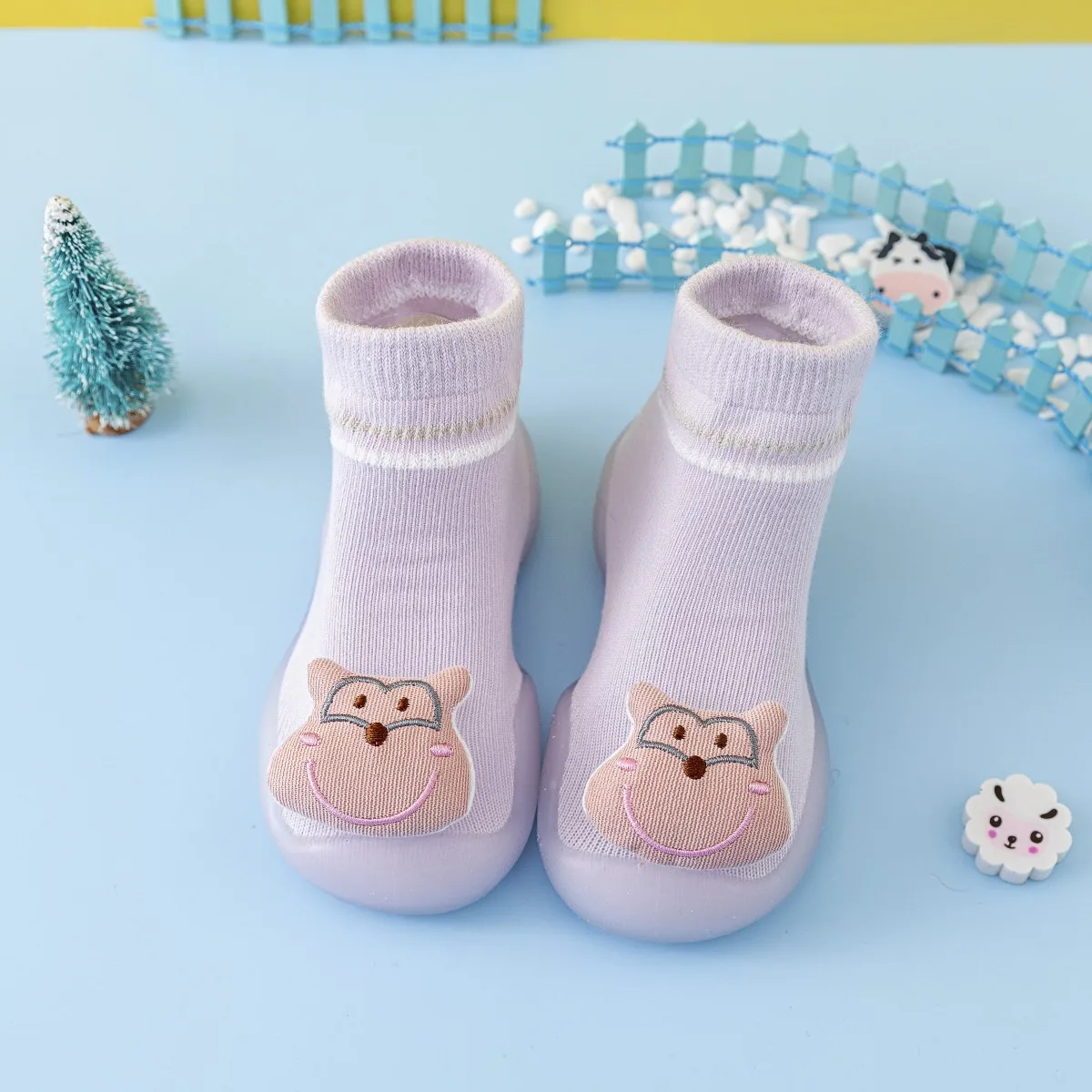 Infant and toddler cartoon style toddler shoes spring and autumn baby soft sole non-slip cute sports shoes and socks