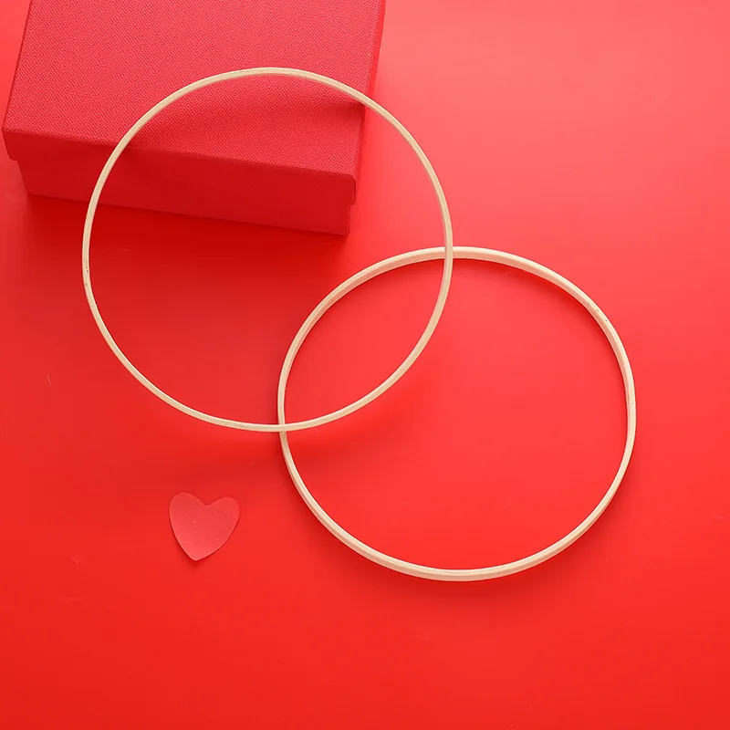 Wood Hoops Wooden Round Circle Bamboo Floral Macrame Rings Diy Dream Catcher Embroidery Hoop Wooden Hoops For Crafts Home Decor