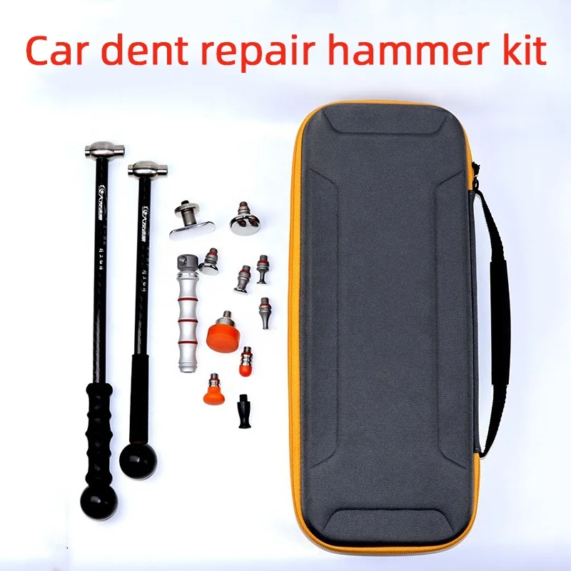 Car Dent Repair Hammer Body Repair Hammer Leveling Hammer Non-Trace RepairTool Titanium Alloy Retractable Set With Tool Kit