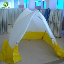 60 seconds outdoor triangle pop up work tent waterproof one-piece trench tent hot-selling fiberglass building working tents