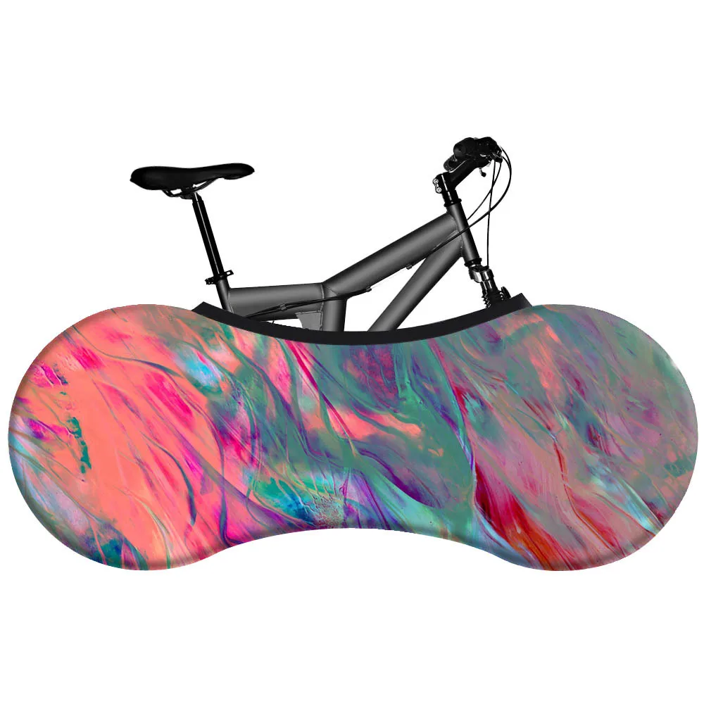 Print Bicycle Dust-Proof Cover Elastic Stretch Mountain Bike Wheel Storage Bag Anti-Scratch Protective Cover