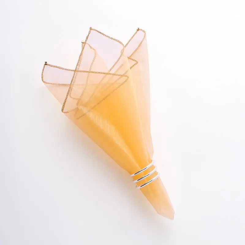 Custom New Design Organza 45x45cm Napkins Tablecloth Table Mat For Wedding Western Restaurant