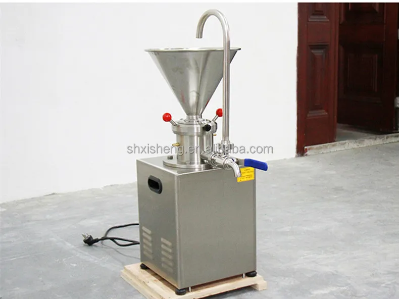 30-50kg/h stainless steel food grade peanut almond walnut cocoa bean peanut butter making machine with recycling pipe