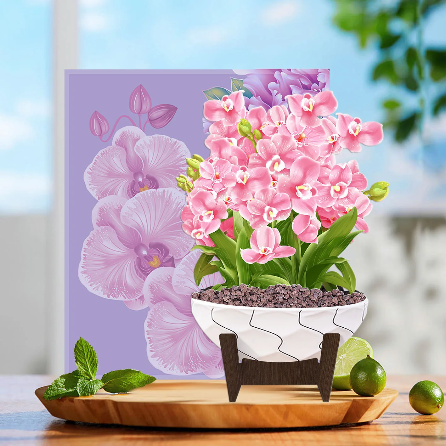 Paper Pop Up Cards,Beautiful Flower Bouquet 3D Greeting Cards, Birthday Gift Cards Best Friend Gift with Note Card and Envelope