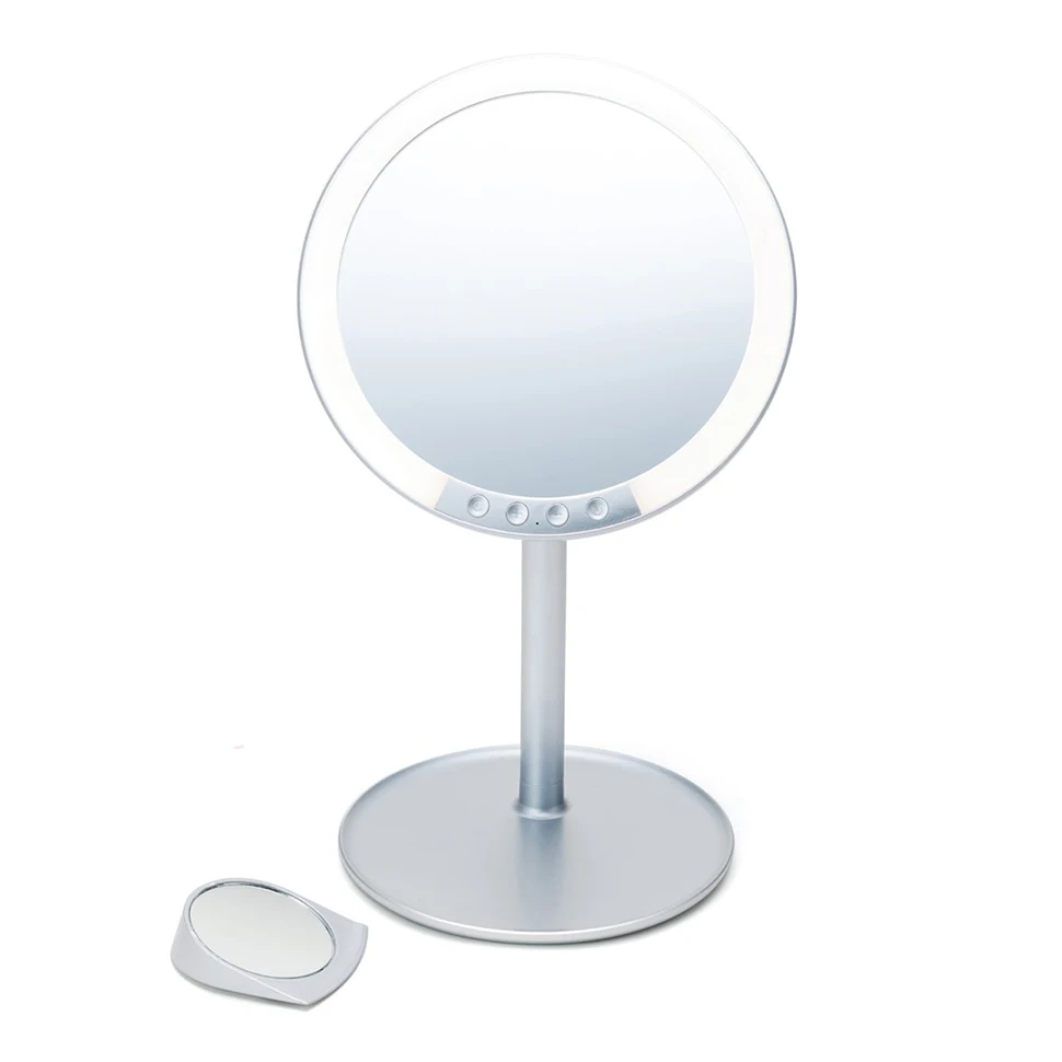 
Wholesale high transparency plastic frame material table led round mirror 