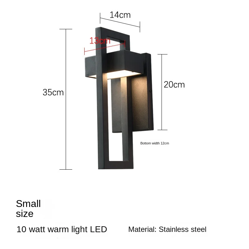 IP65 Waterproof Outdoor Wall Mount Light Sconce Fixtures Wall Lamp Modern Black Wall Light