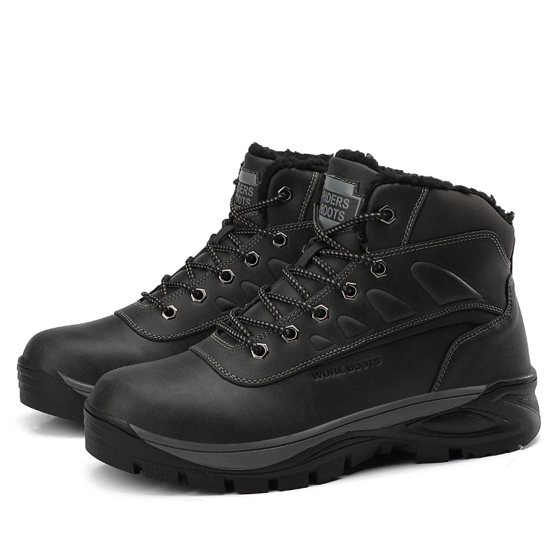 Warm Mountaineering Boots Men Winter Snow Boots Plush Snow Boots Waterproof For Men