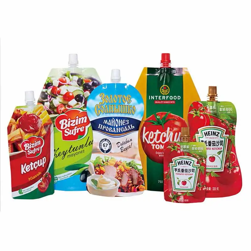 Cereal Packaging Liquid With Faucet Silicone  Bag Resealable Aluminum Foil Bags Liquid 1L Liquid Plastic Bag