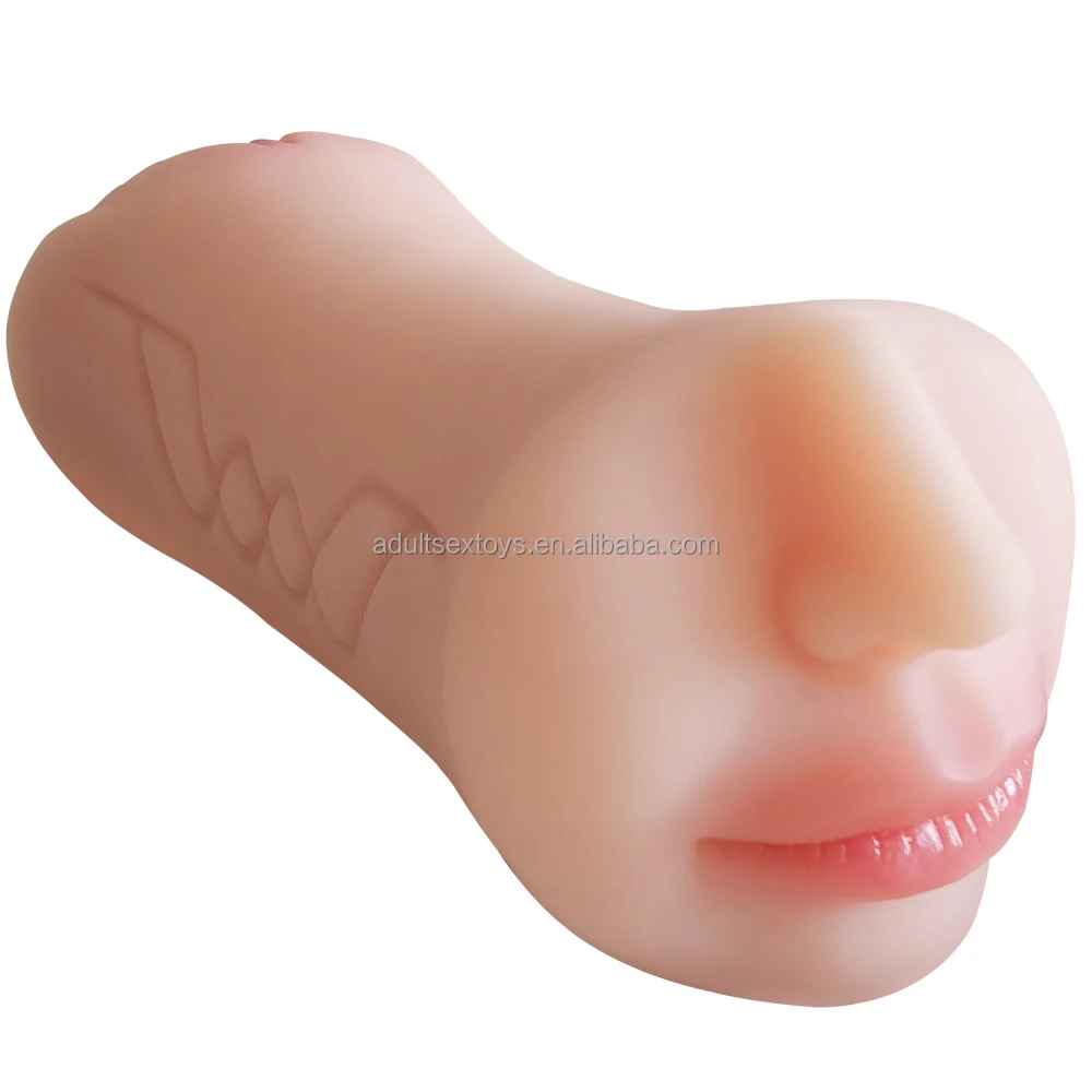 3 in 1 Soft Silicone Male Masturbators Realistic Pocket Pussy Anus Lifelike Mouth Oral Sex Masturbation Sleeve for Men