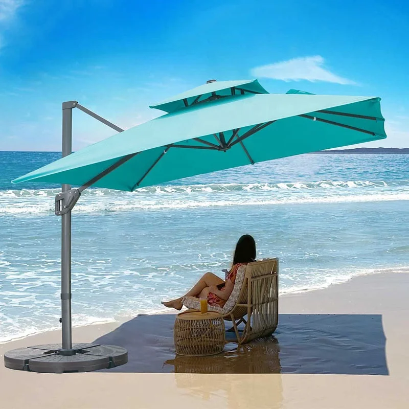 2021 garden umbrella color customizable outdoor sunshade with skylight
