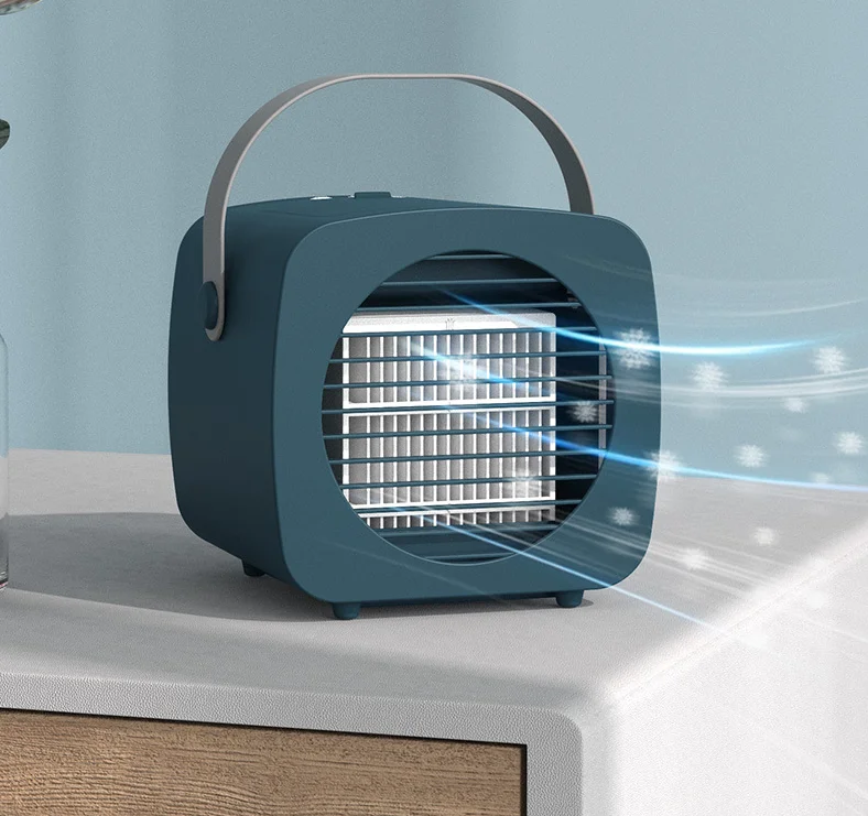 Mini air cooler fan humidifier,colorful night lamp portable usb desktop