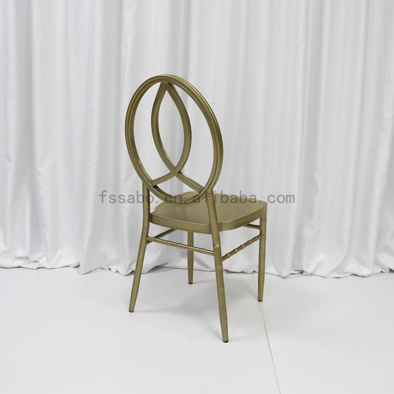 Hot Selling Tiffany Chair Modern Metal Banquet and Wedding Event Chair Stackable for Bars Restaurants Iron Material