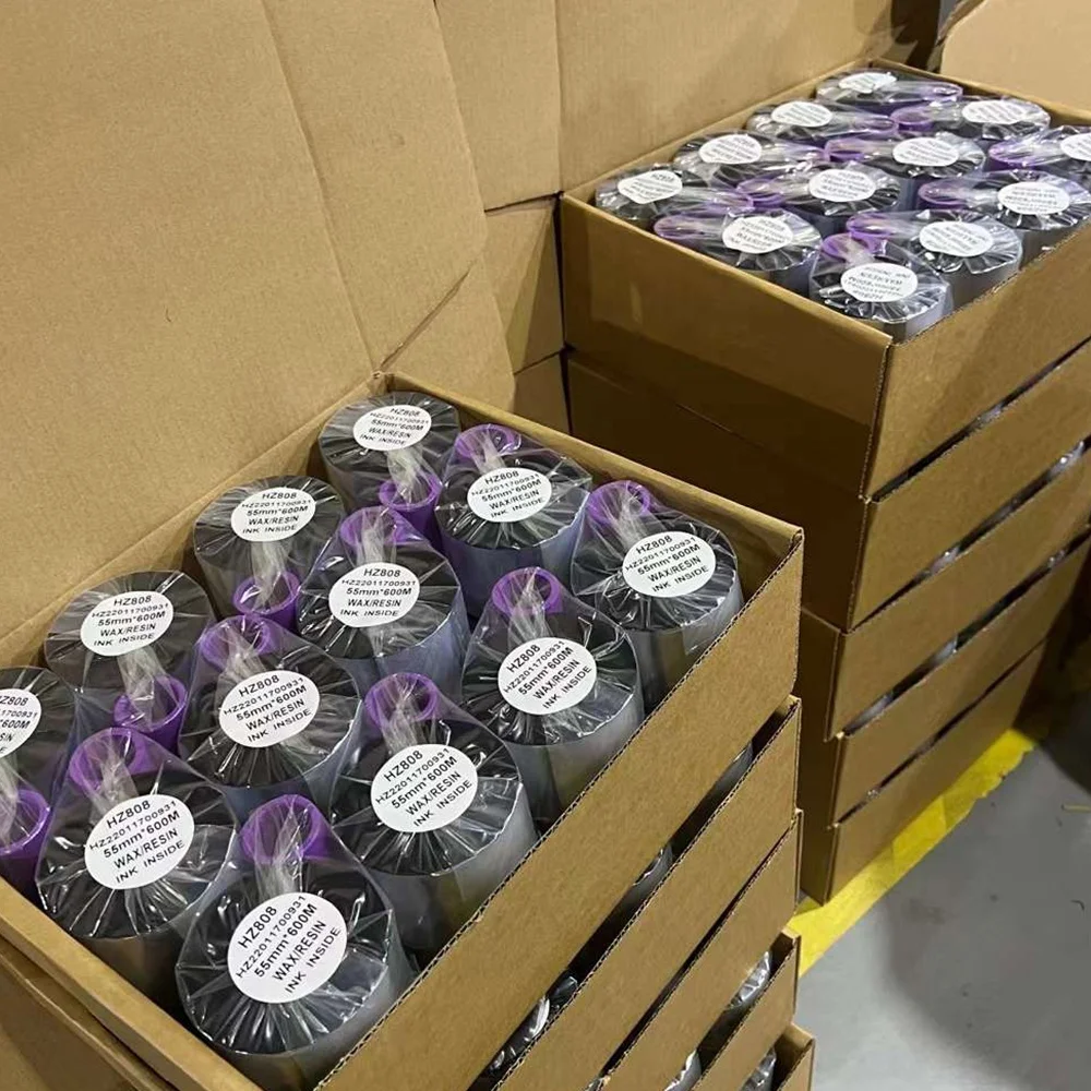 General wax resin TTO black ribbon UC801 55*500m marken linx vdeojet domino inside outside thermal transfer ribbon