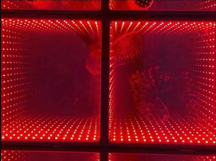 12W Light Up Dance Stage Waterproof  Tempered Glass Surface DJ Event Led Dance Infinity Mirror Floor Tiles