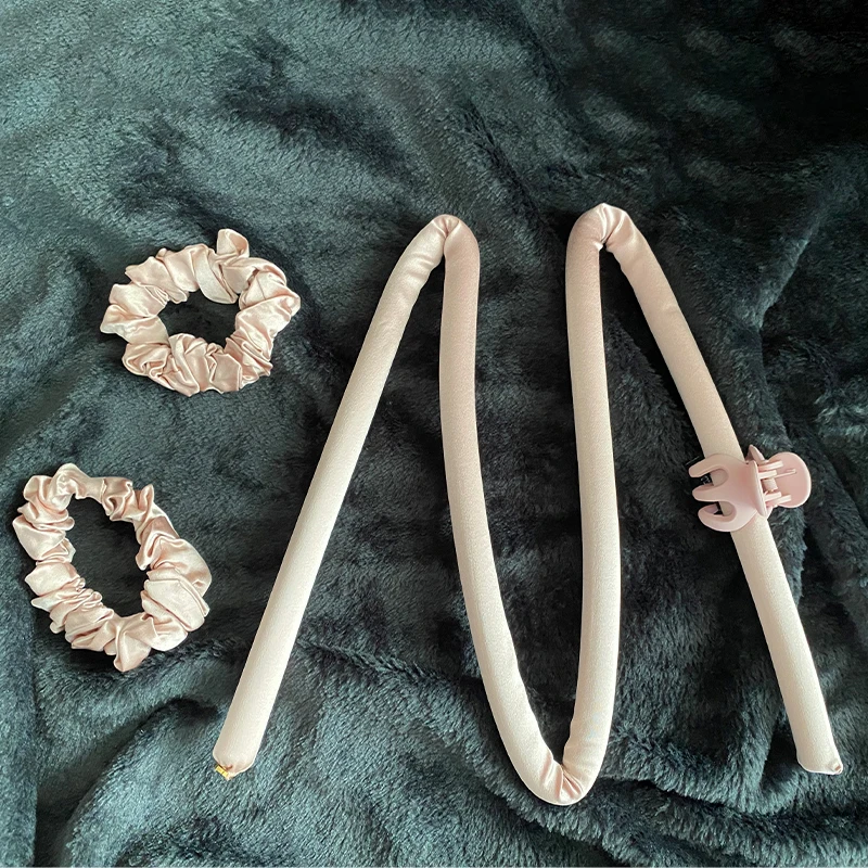 Small curl  skinny silk heatless hair curler ribbon slim curling no heat wand