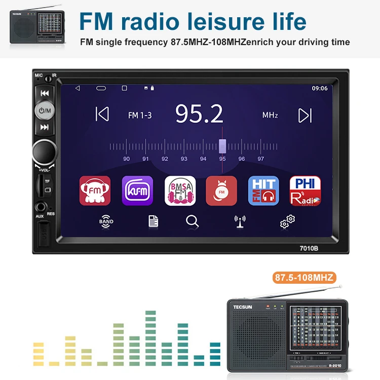 Car Stereo 7inch Double din   universal video player  7010B