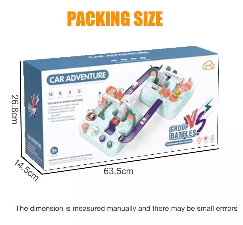 2024 Interactive Games Educational Toys Splicing Adventure Coche de pista Slot Car Set Toy Gravity Sliding Mini Track Car